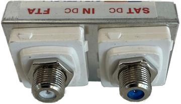 Close-up of BC89240A SAT and FTA F-Type ports for HPM 