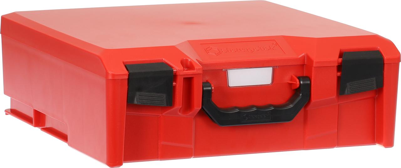 StorageTek Case Large ABS Lid c/w dividers-Red with Black Clasps