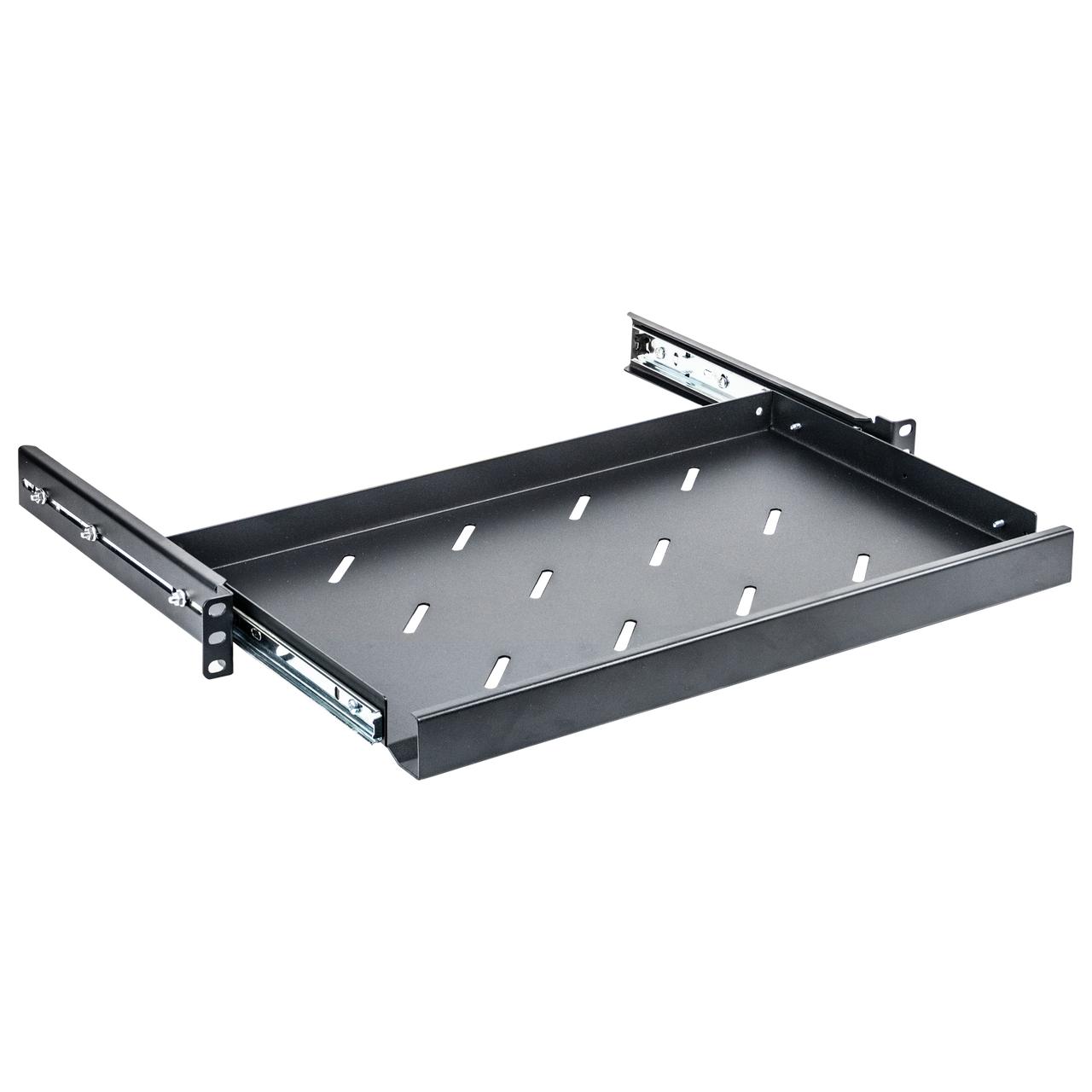 Datatek 1RU keyboard tray showing 300x450mm usable dimensions
