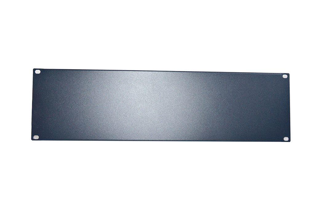 Datatek 3U metal rack mount blanking plate in black for 19-inch data cabinets