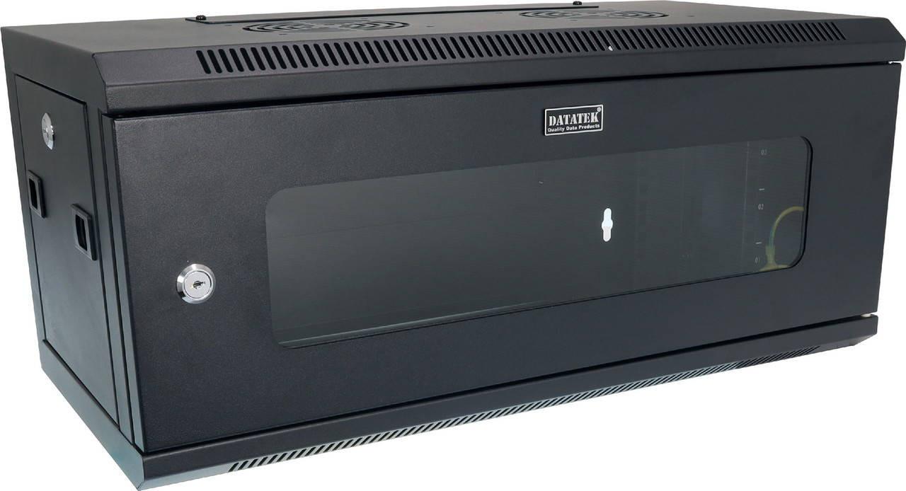 DataTek 24B4RW63 compact 4U wall cabinet ready to be installed in office