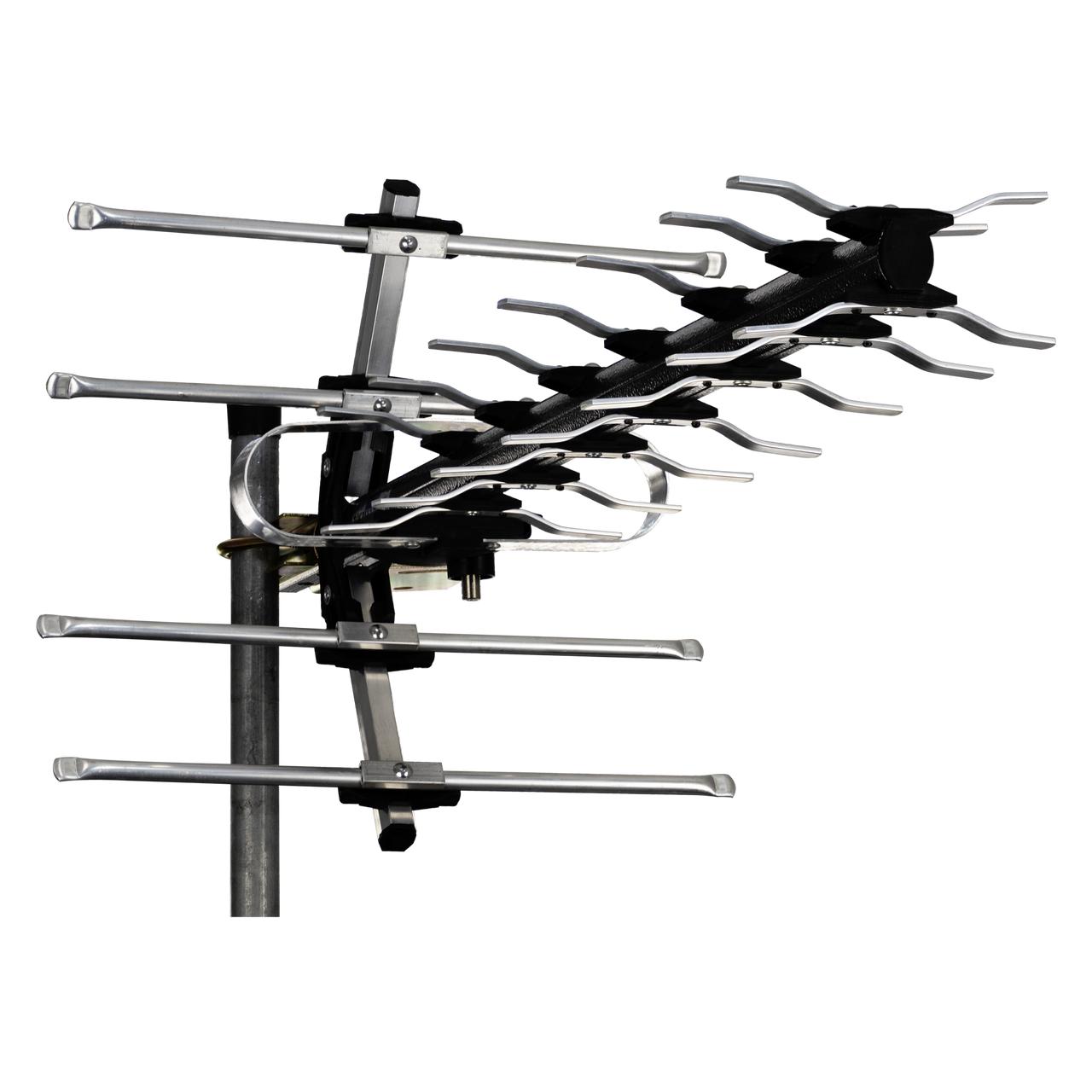 LTE Series 01BUWX16L 16-element premium Yagi UHF antenna in charcoal hammertone for metropolitan reception