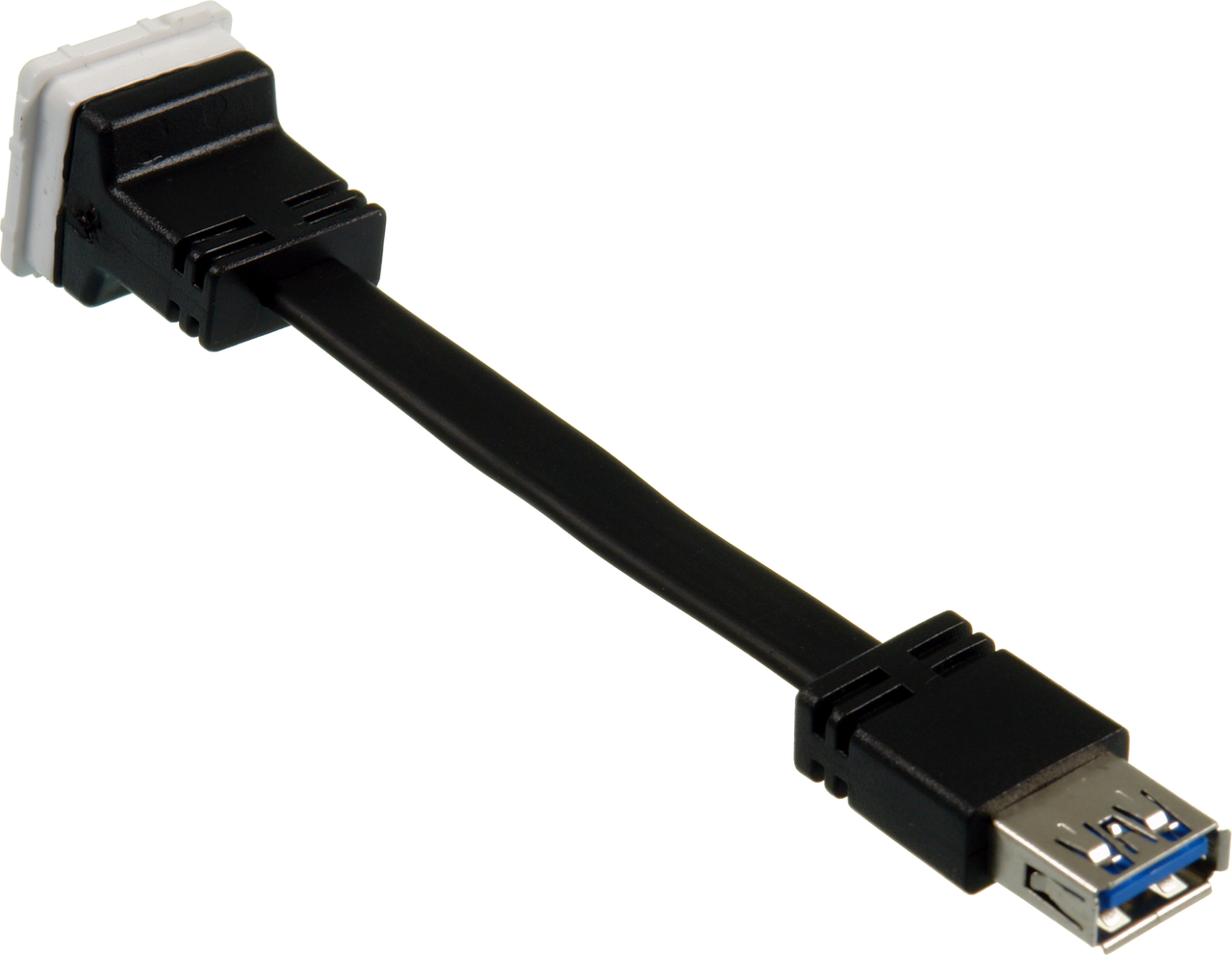 Durable white Digitek USB insert with tool-free snap-fit for easy home office AV upgrade