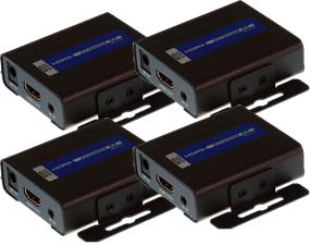 Close-up of ProquipDigital splitter HDMI input/output, loop out, and IR ports, supporting 1080p@60Hz with EDID management