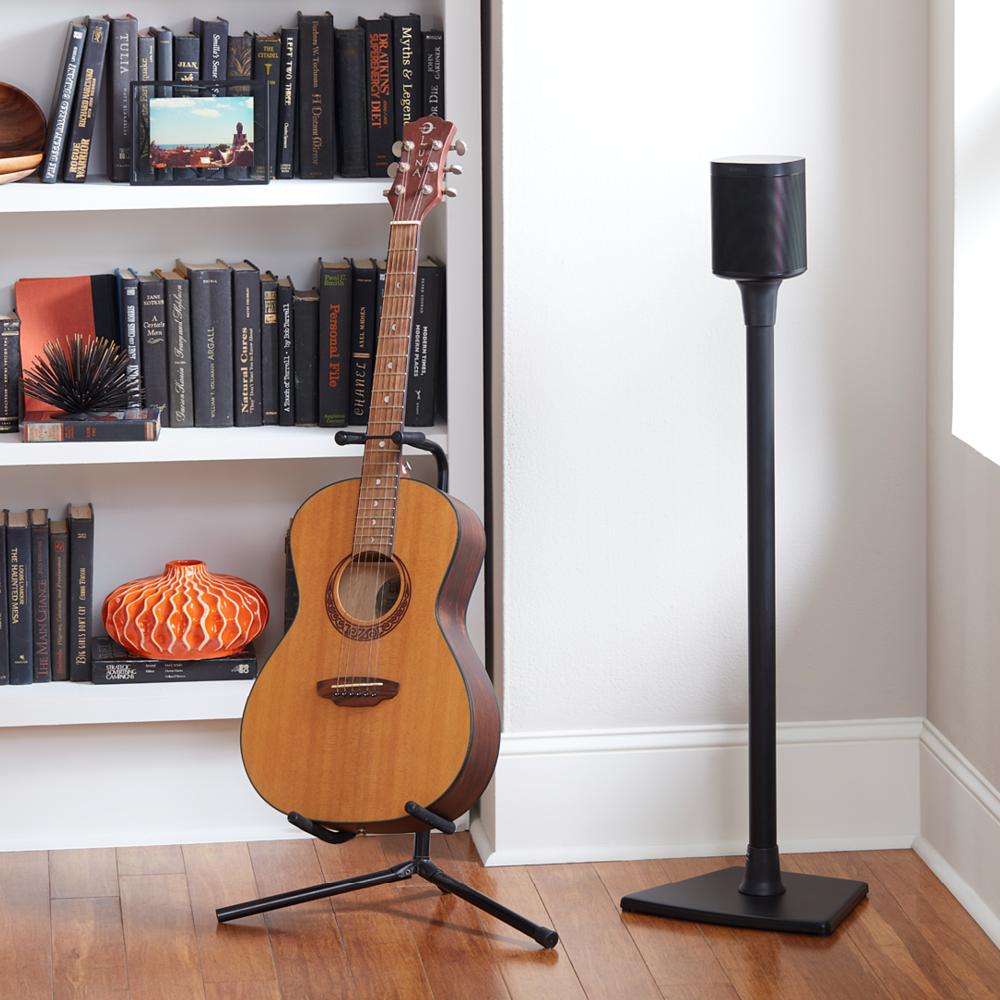 SANUS WSS21 Premium Wireless Speaker Stand for SONOS ONE, PLAY:1 & PLAY:3 Speakers - Black