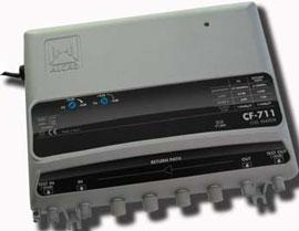 Closeup of gain slope dials and test points on Alcad CF-711 for effortless tuning