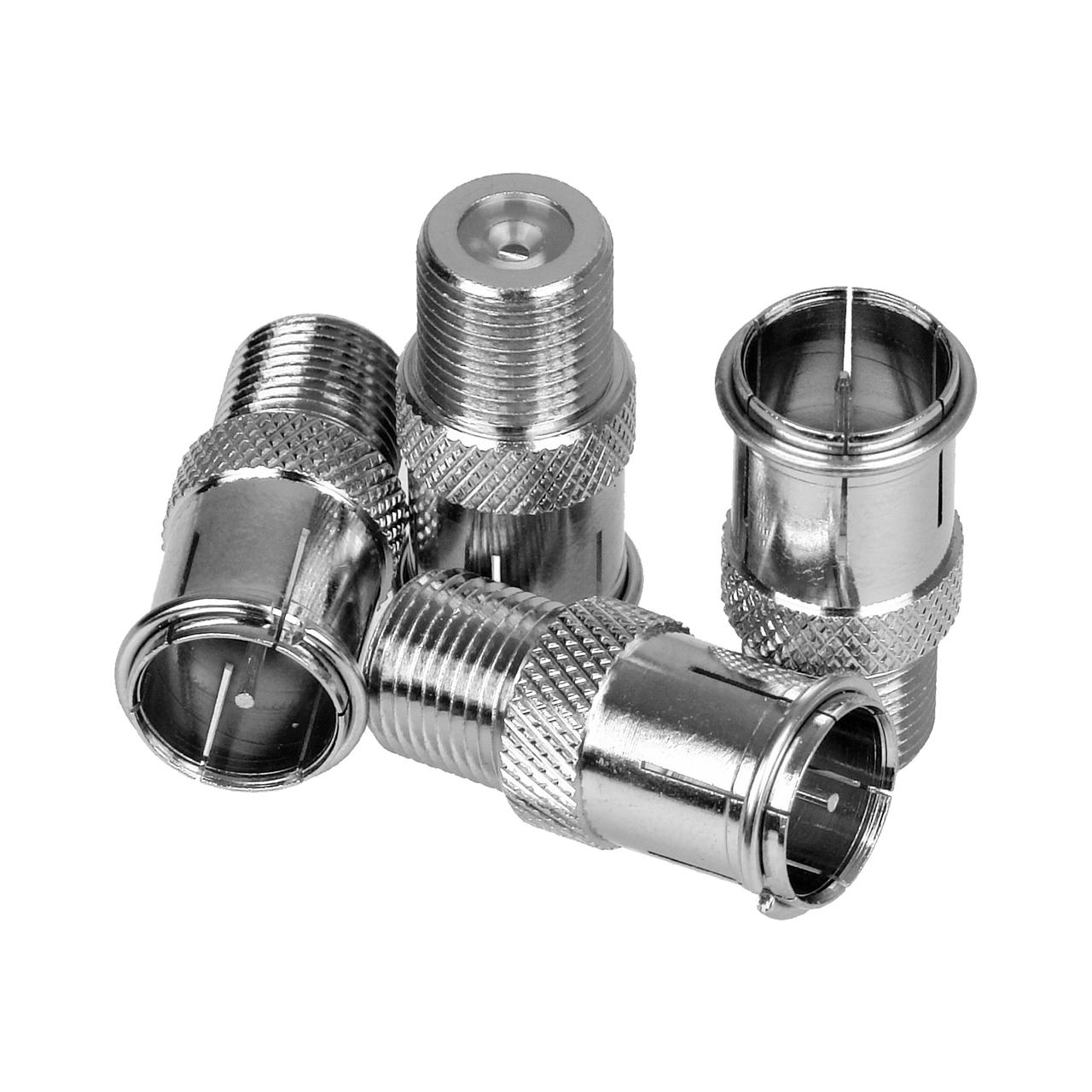 Group of Digitek quick connect F type adaptor for easy coaxial connection