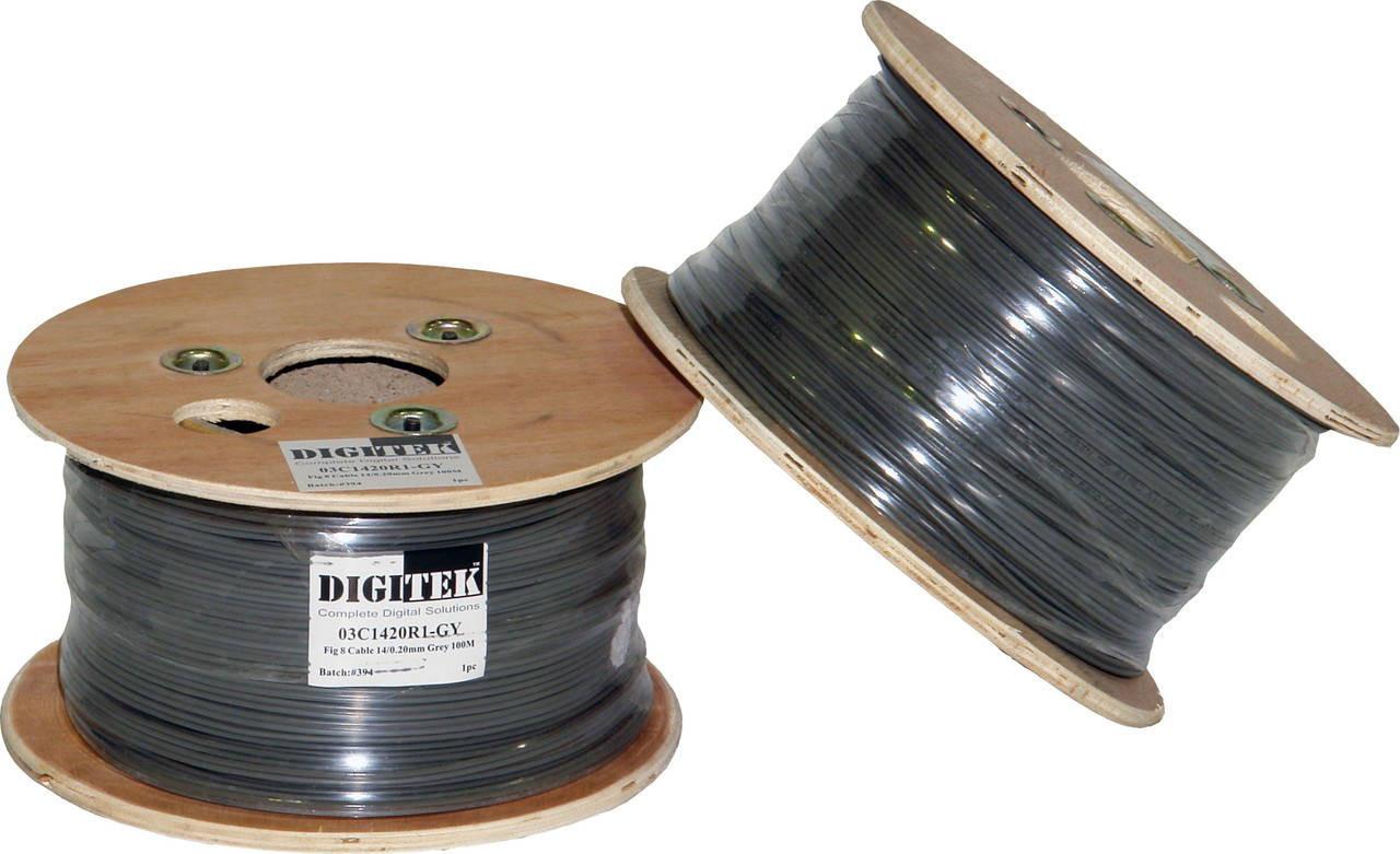 Digitek Figure 8 14 Strand 0.20mm Cable 100m Reel Grey