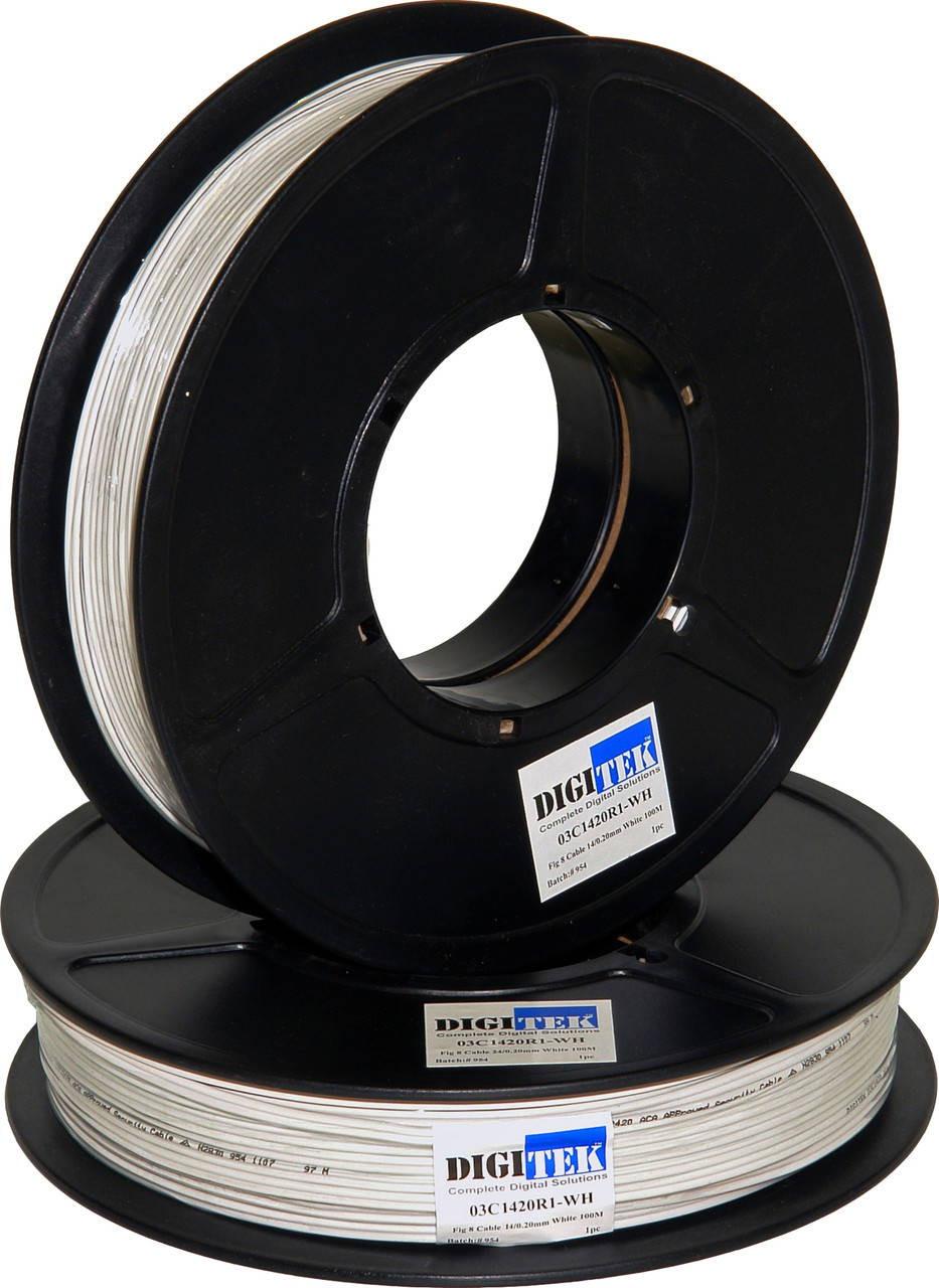 Digitek Figure 8 14 Strand 0.20mm Cable 100m Reel White