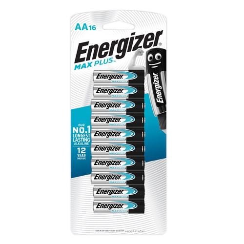 Energizer Max Plus Advanced X91RP16T 1.5V AA Alkaline Battery 16pack in retail packaging