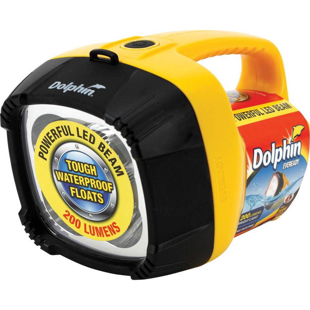 Durable Eveready Dolphin MK7 6V battery lantern perfect for camping with 75-hour runtime.