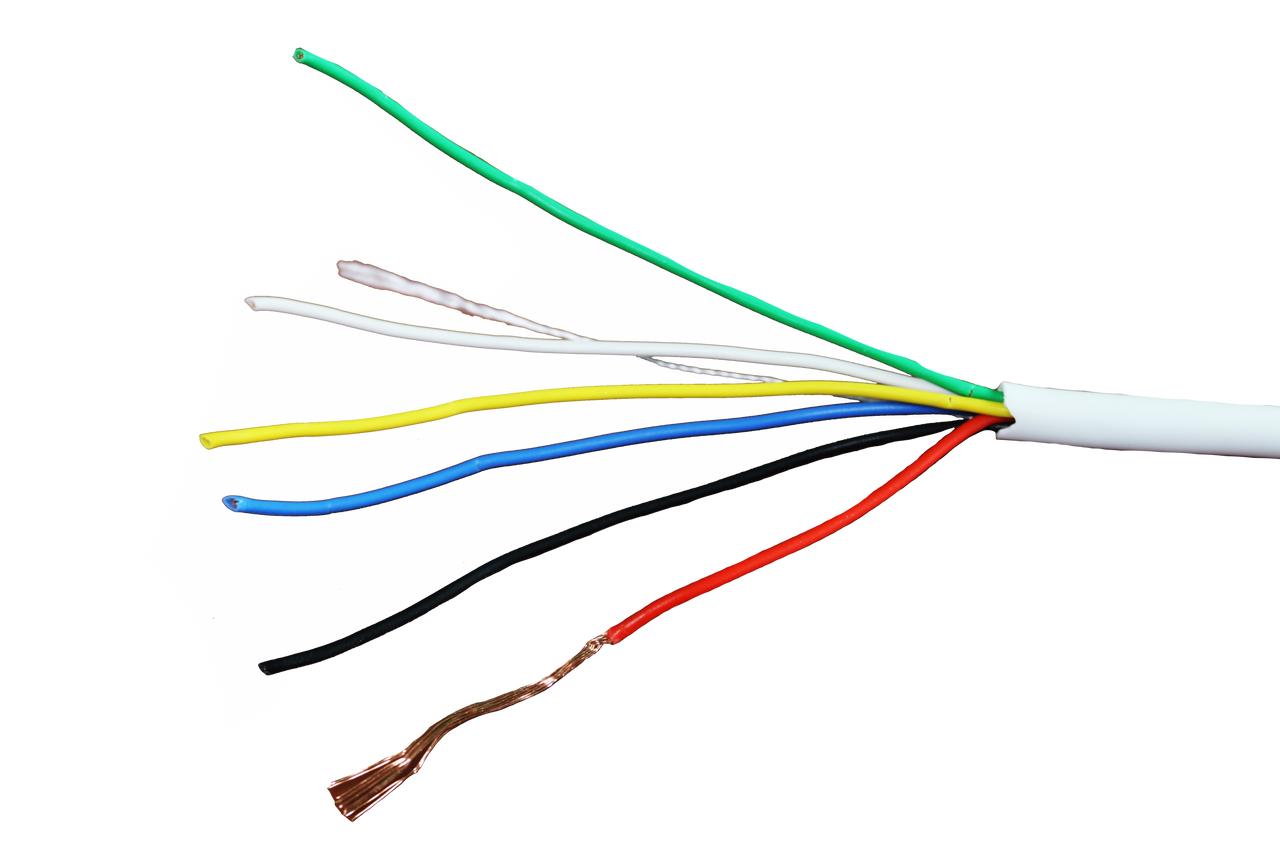 Flexible Digitek 14 strand bare copper security cable pulled from display box