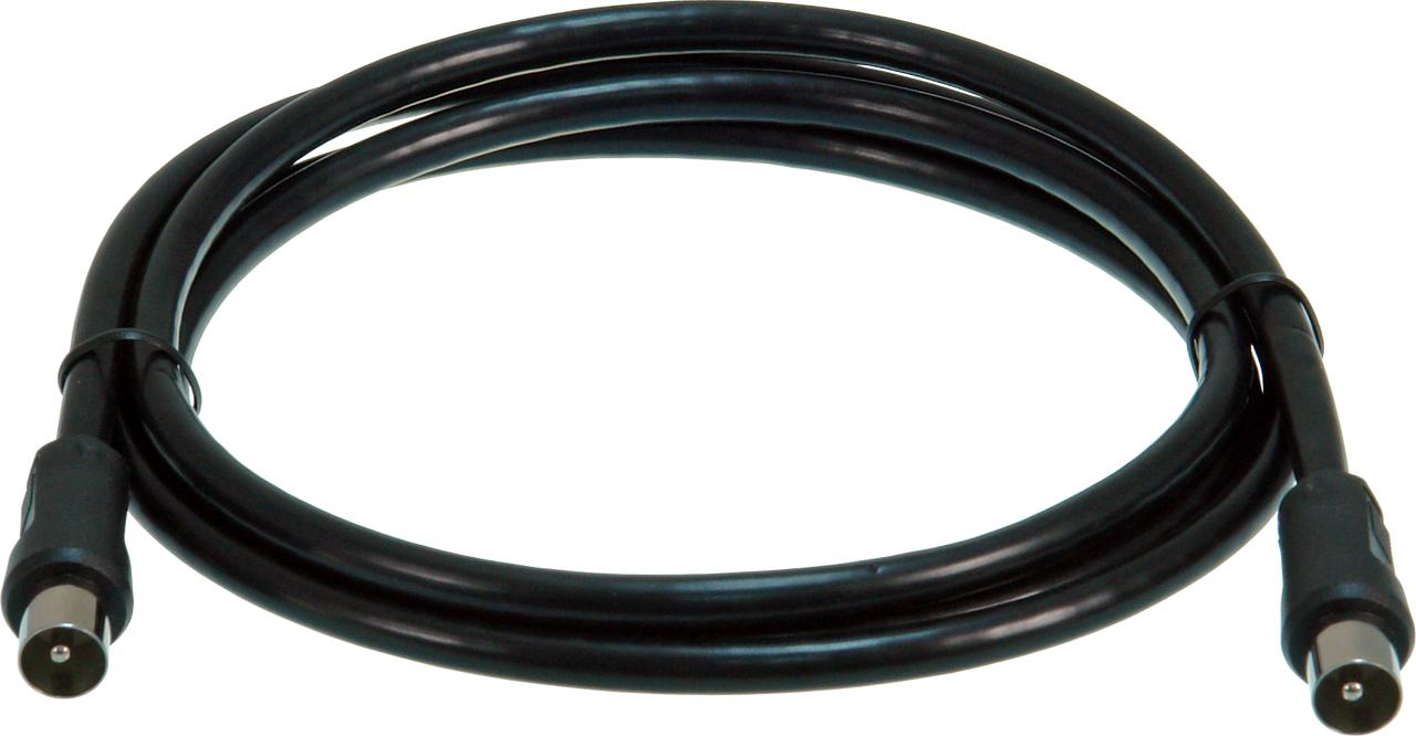 Flexible Digitek RG6 coaxial cable with crimped PAL connectors for HDTV setup