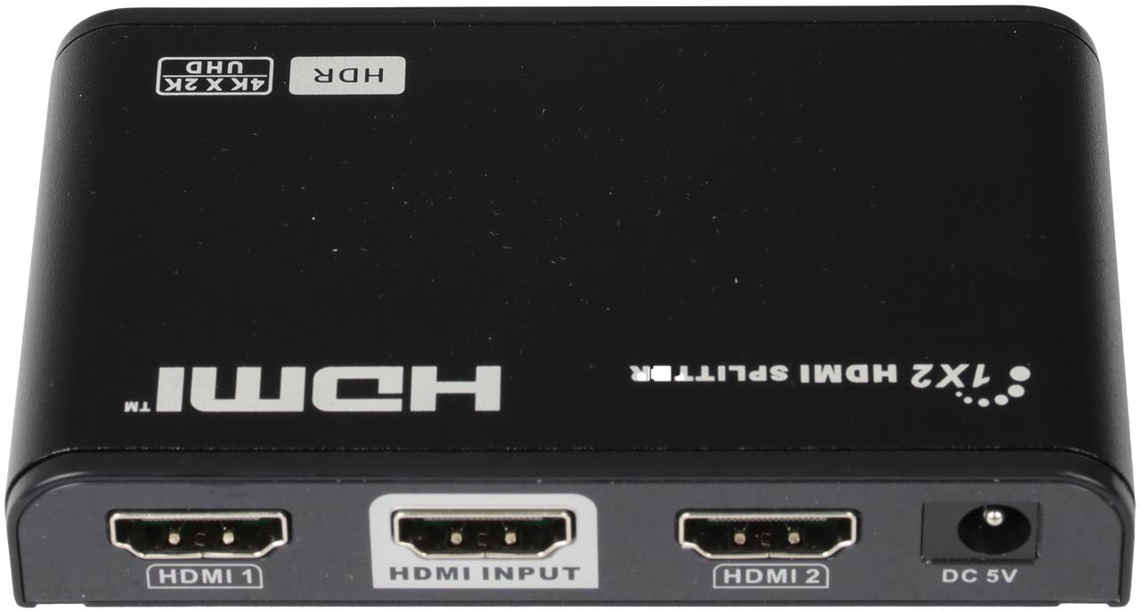 HDMI splitter with dual output supporting Ultra HD and HDR