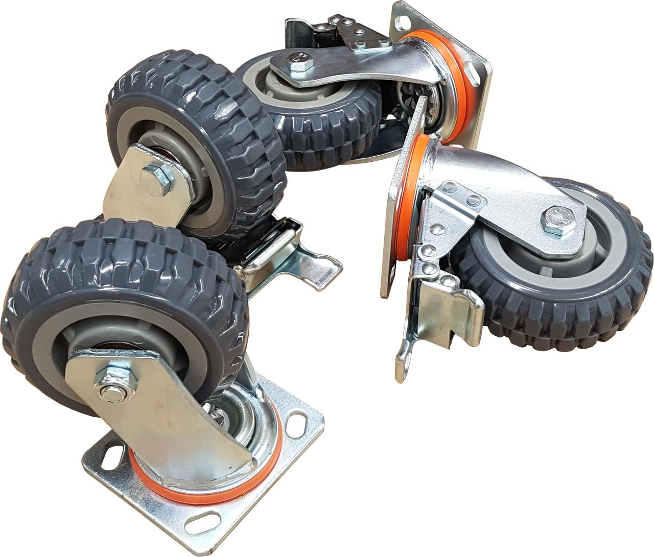 StorageTek Castor Wheel Set 4pcs with swivel and locking wheels