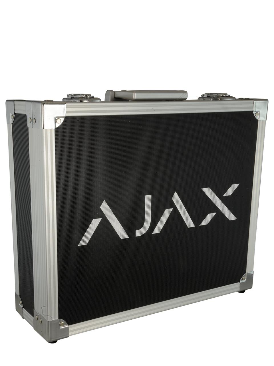 Ajax security system presentation case with devices