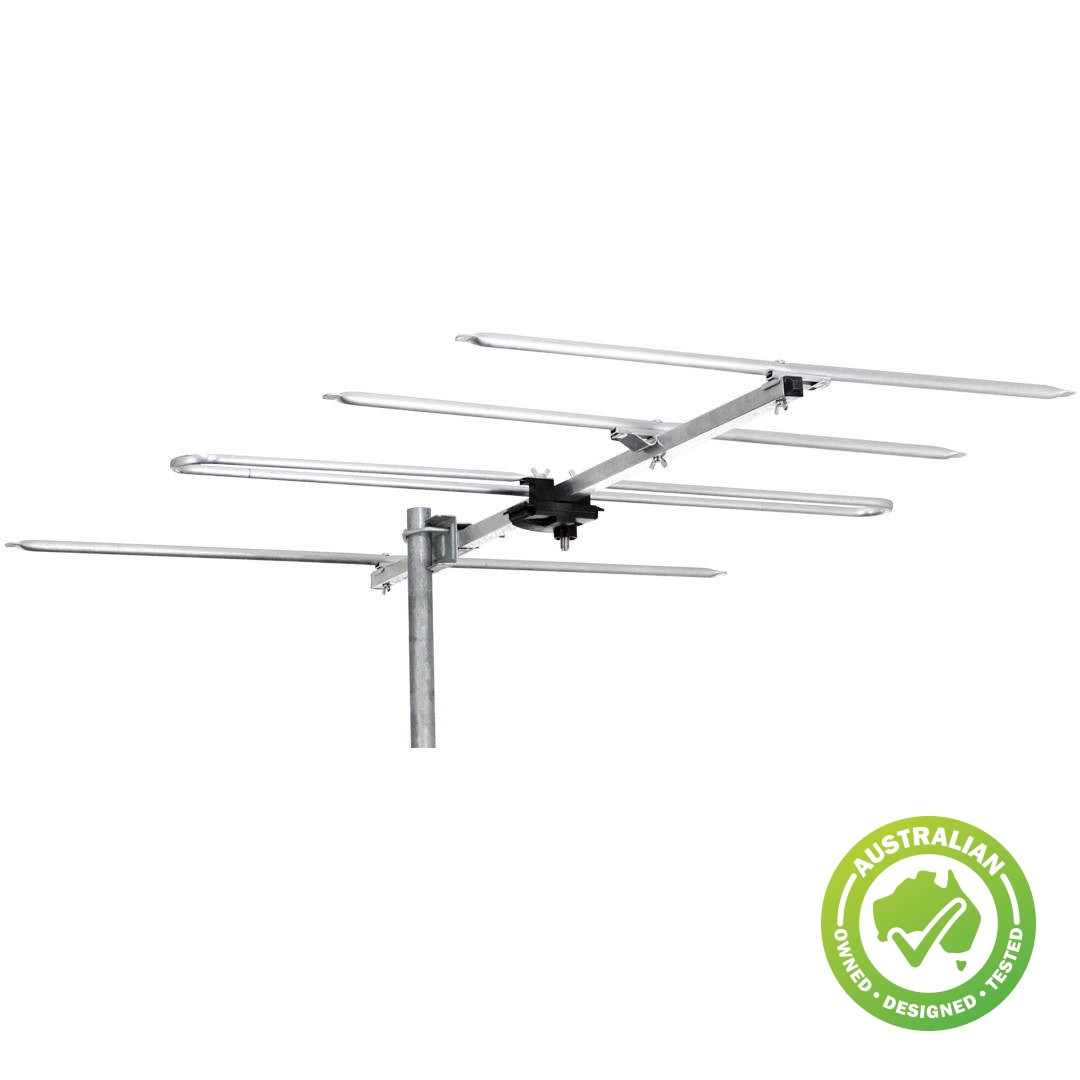 Hills Antenna DY4A 4 Element VHF Antenna – Integrated 4G Low Pass Filter for Clear Reception