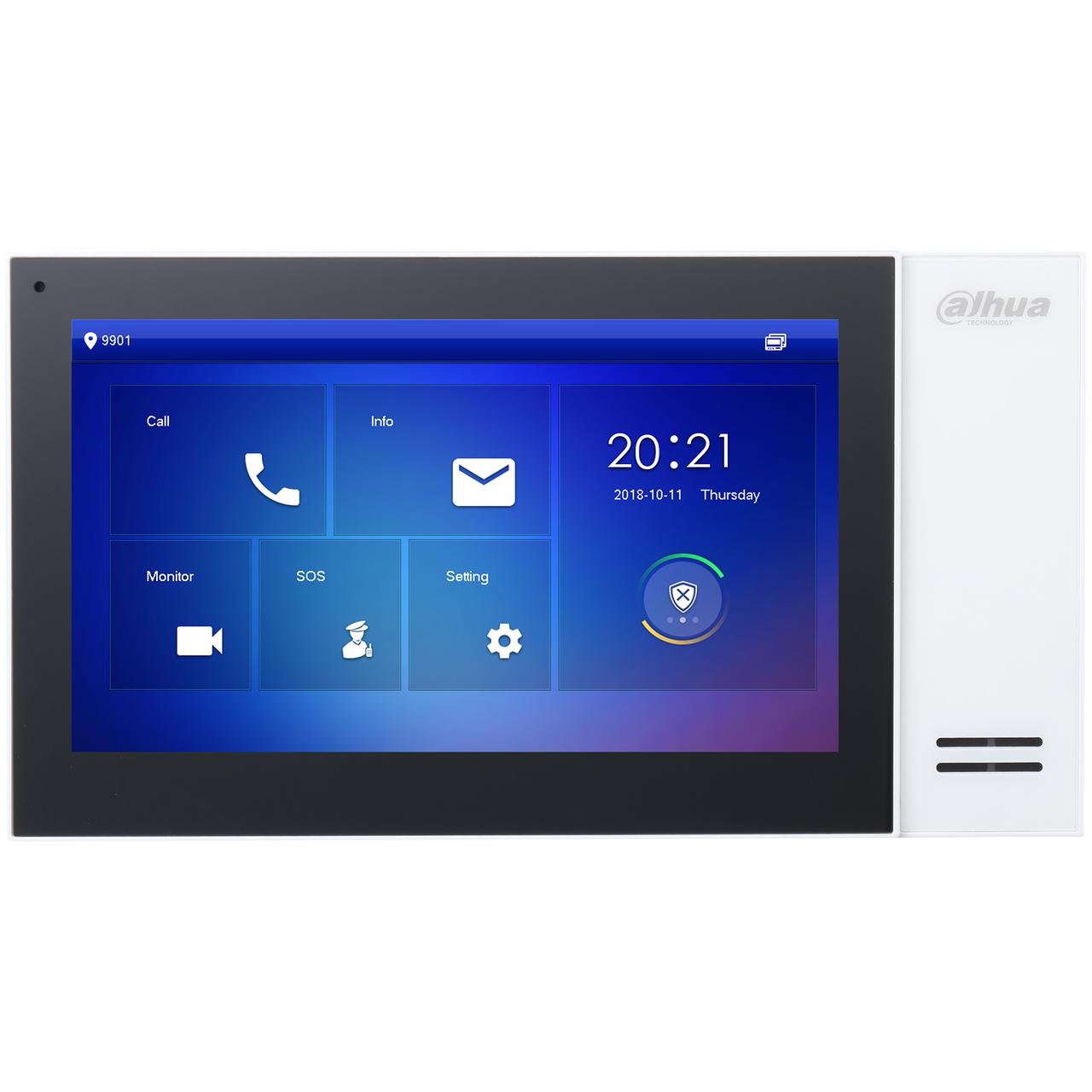 Close-up capacitive touch screen on Dahua VTH2421FW-P with 1024x600 resolution