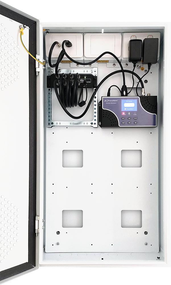 Hills Antenna Home Hub Enclosure – Flexible NBN, Data, AV & TV Enclosure, White Powder-Coated