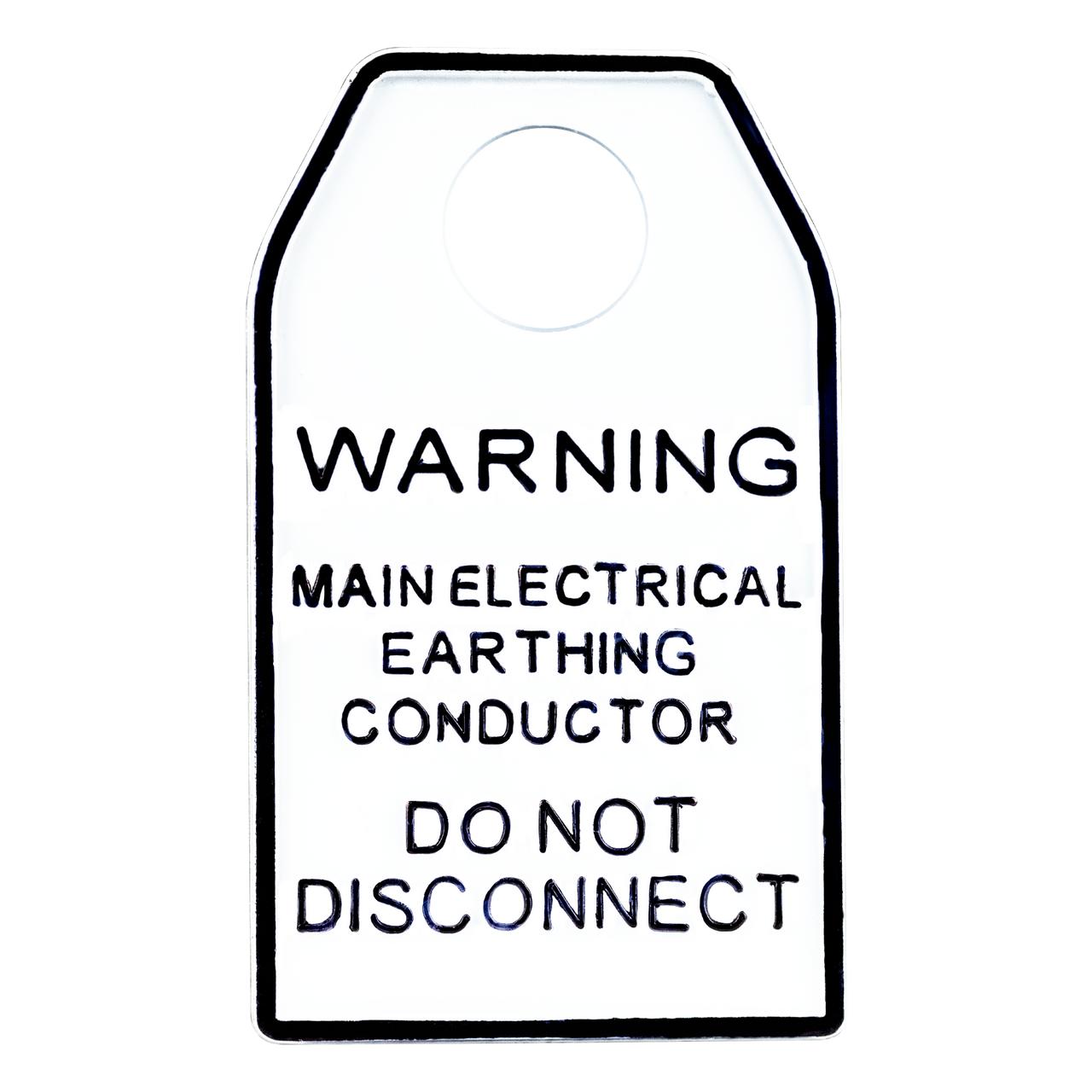 Close-up of tag Digitek earth rod