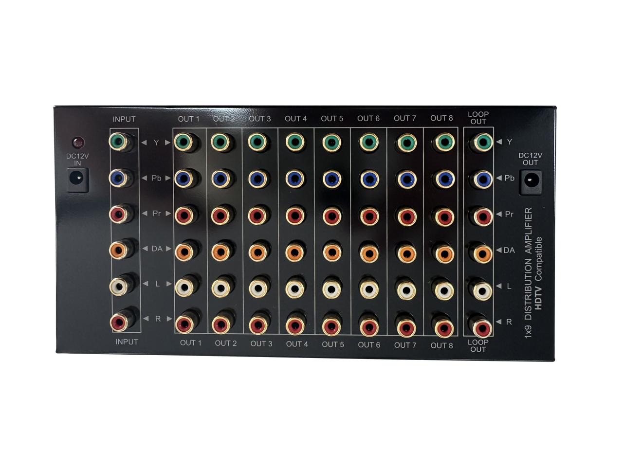 PRO2 HDTV distribution amplifier 1 IN x 9 OUT front view