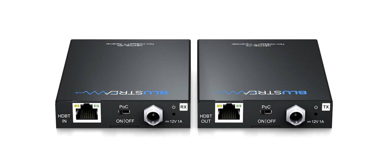 Blustream HEX70SL-TX & RX Slimline HDBaseT Extender Set 