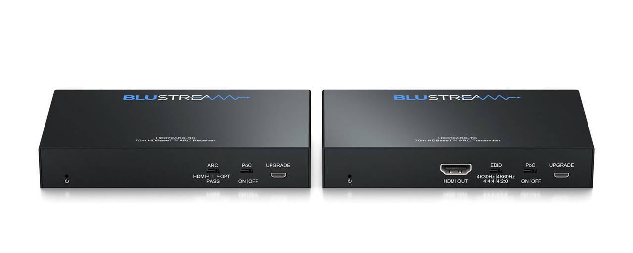 Blustream HEX70ARC-KIT 4K HDBaseT ARC Extender Set front view