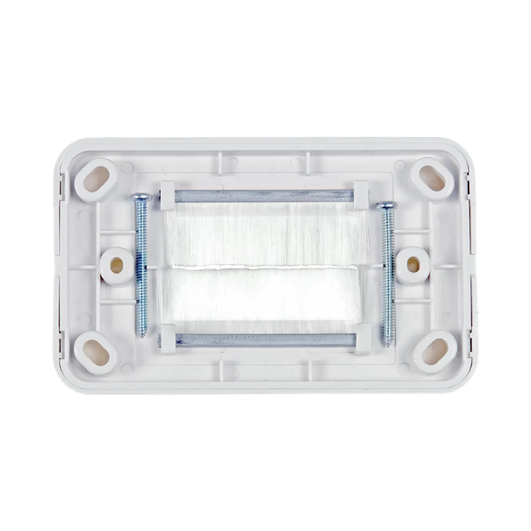 Hills Antenna Flat Media Style White Wallplate Rear View