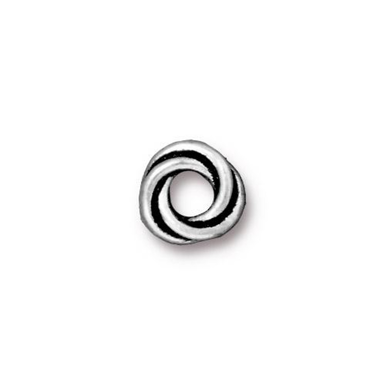 Twisted 8mm Spacer Bead, Antiqued Silver Plate, 20 per Pack ...