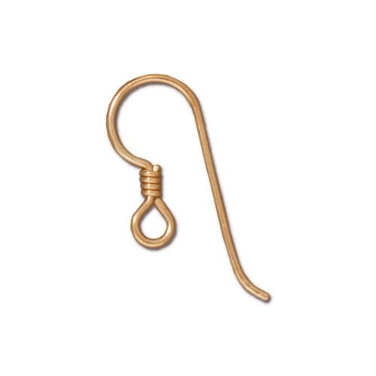 French Hook Ear Wire with Coil, 14/20 Gold Filled, 50 per Pack -  TierraCast, Inc.