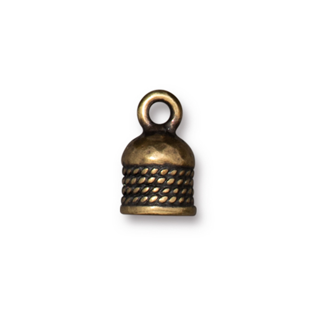 Rope Cord End 5mm, Oxidized Brass Plate, 20 per Pack - TierraCast, Inc.