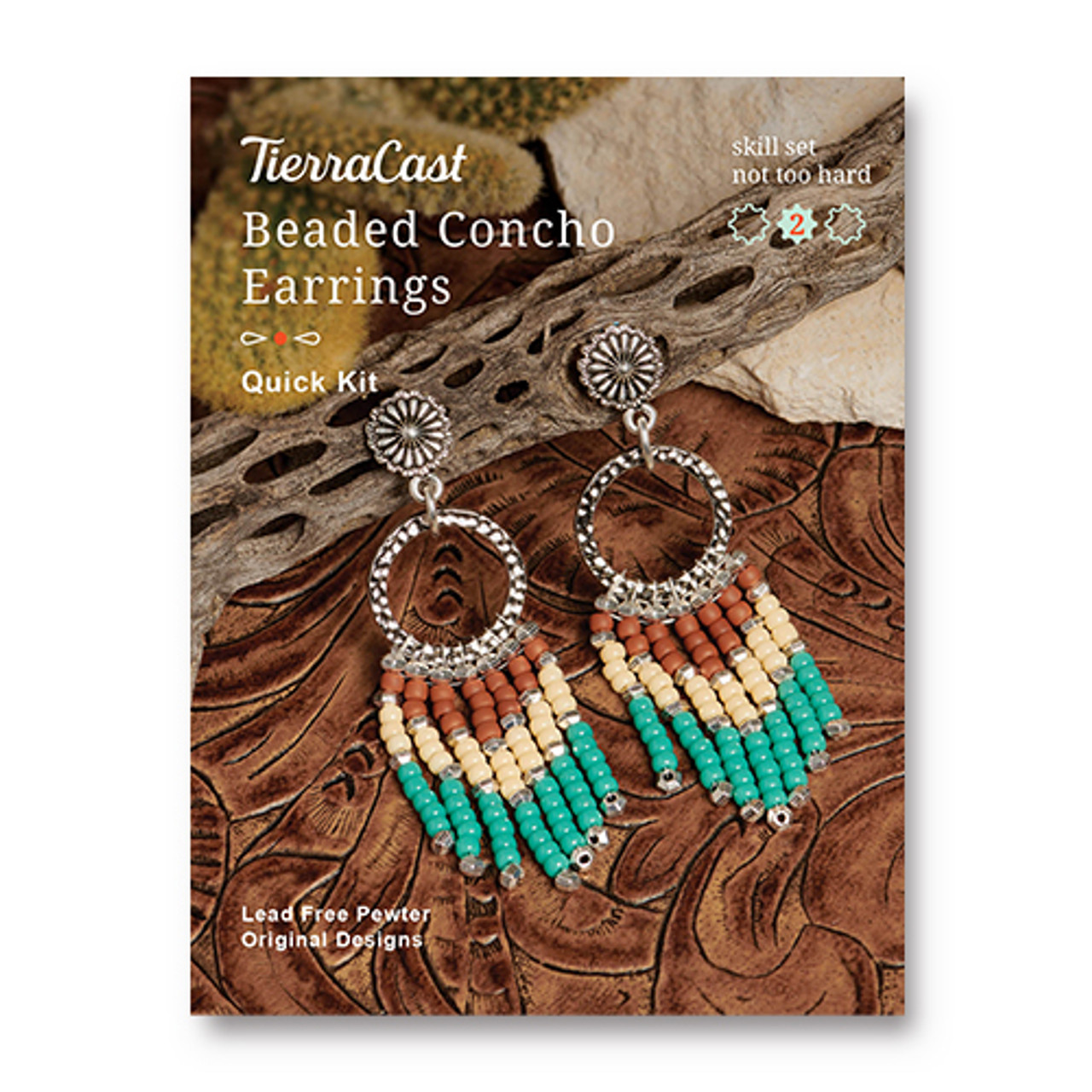 TierraCast EARRINGS KIT-Beaded Concho