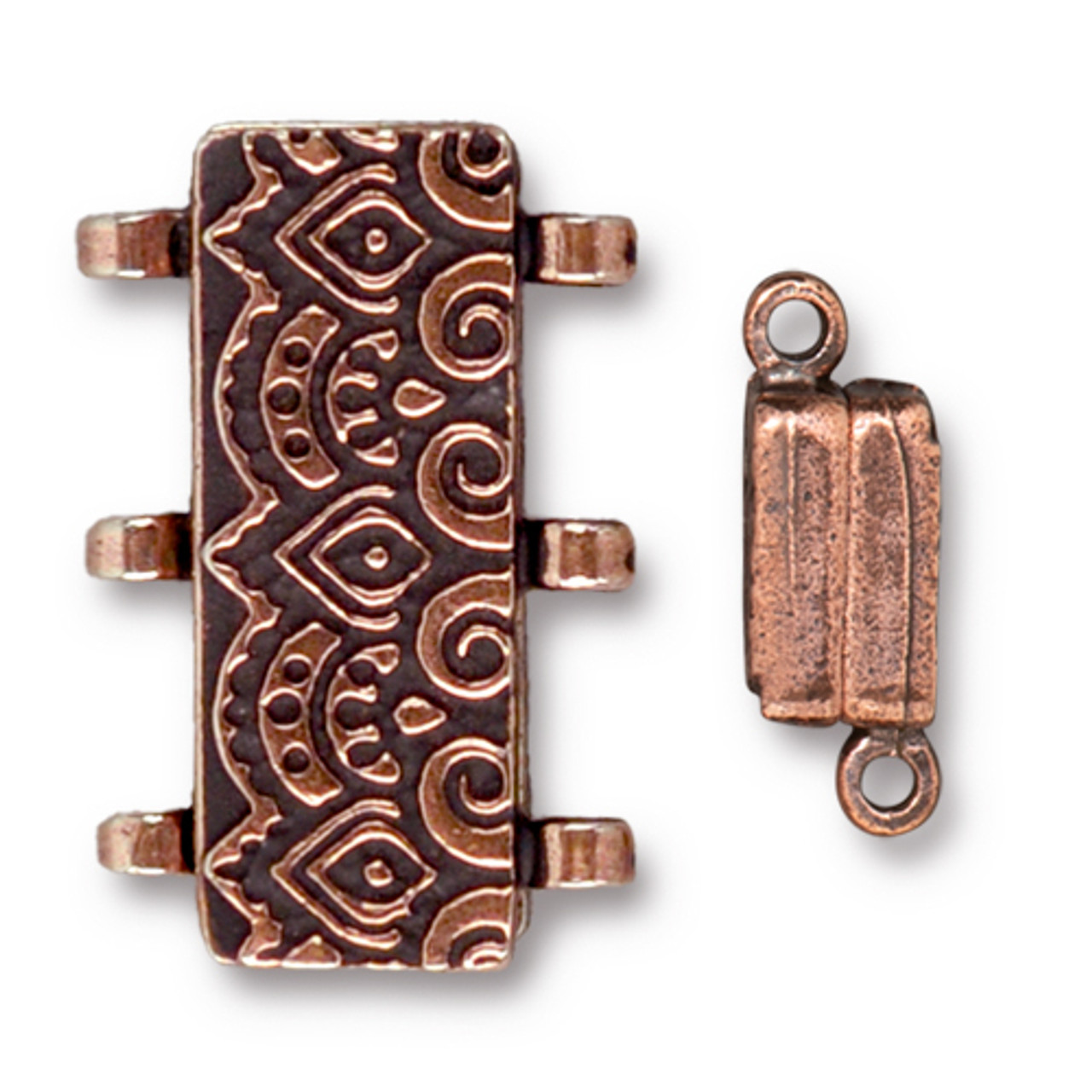 Magnetic Clasp Set - 6mm - Antique Copper Finish - (6 pr.)