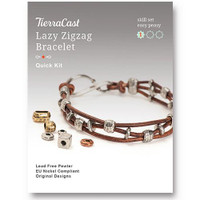 Lazy Zig Zag Bracelet Kit, Antiqued Silver Plate, 1 per Pack