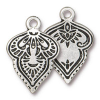 Mehndi Charm, Antiqued Silver Plate, 20 per Pack