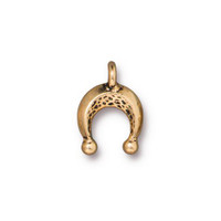 Clearance: Mini Naja Charm, Antiqued Gold Plate, 20 per Pack