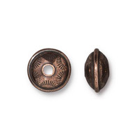 Western Bead, Antiqued Copper Plate, 20 per Pack