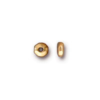 Nugget 5mm Spacer Bead, Gold Plate, 100 per Pack