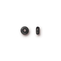 Disk 4mm Spacer Bead, Oxidized Black Pewter, 250 per Pack