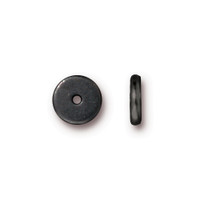 Disk 8mm Spacer Bead, Oxidized Black Pewter, 100 per Pack