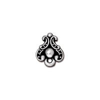 Duchess Earring Post, Antiqued Silver Plate, 10 per Pack