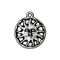 Sunshine Charm, Antiqued Silver Plate, 20 per Pack