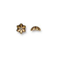 Talavera Star 5mm Bead Cap, Antiqued Gold Plate, 100 per Pack