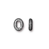 Distressed Oval Bead, Antiqued Pewter, 20 per Pack