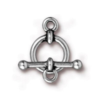 Anna's 1/2 inch Clasp Set, Antiqued Silver Plate, 10 per Pack