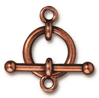 Anna's 3/4 inch Clasp Set, Antiqued Copper Plate, 10 per Pack