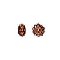 Turkish Bead, Antiqued Copper Plate, 20 per Pack