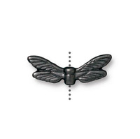 Clearance: Dragonfly Wings Bead, Oxidized Black Pewter, 20 per Pack