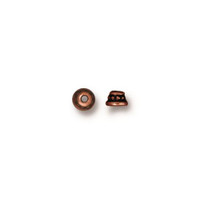 Beaded 4mm Bead Cap, Antiqued Copper Plate, 250 per Pack