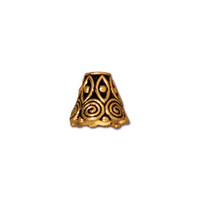 Spiral Cone, Antiqued Gold Plate, 20 per Pack